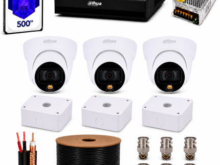 پکیج دوربین مداربسته داهوا 5 مگاپیگسل رنگی 3 عددی